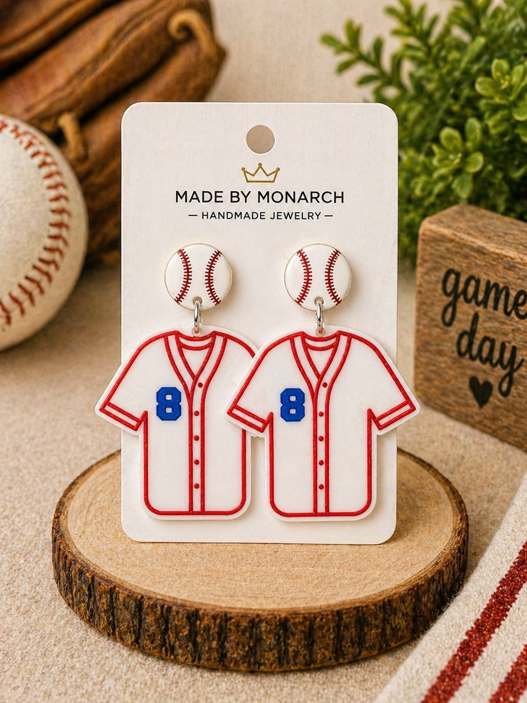 Custom Jersey Earrings