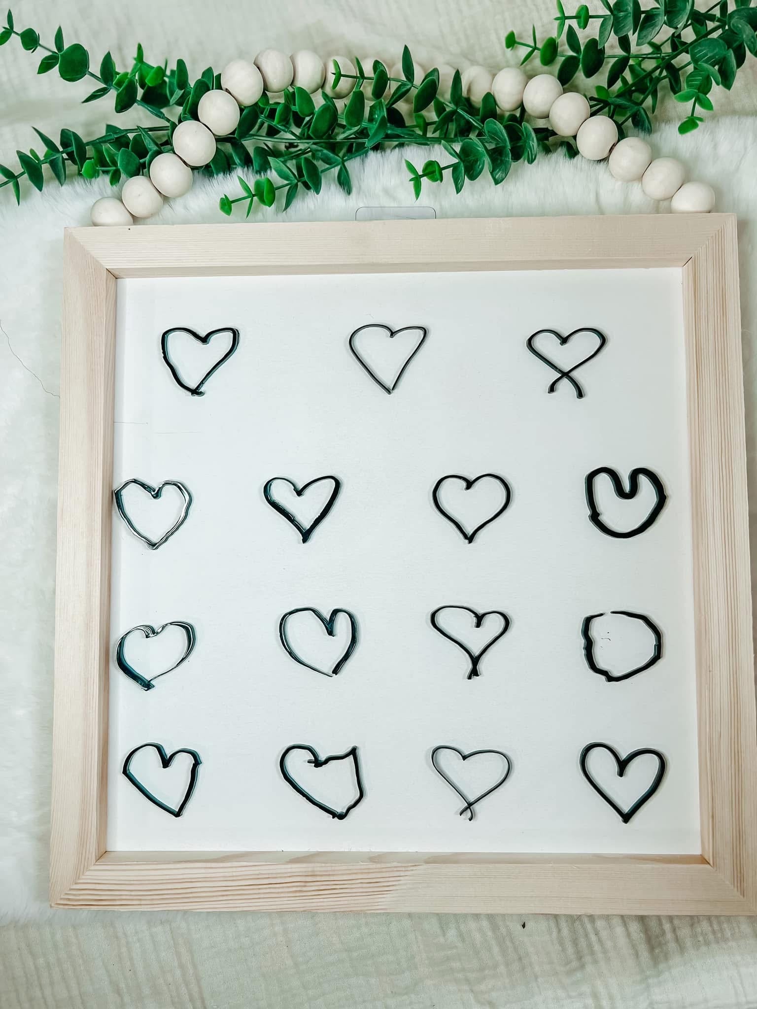 Family Hand-Drawn Hearts Sign