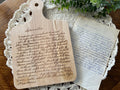 Personalized Recipe Cutting Board